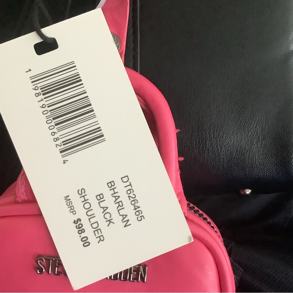 Steve Madden Bharlan Black Pink Shoulder Bag New - Picture 7 of 7